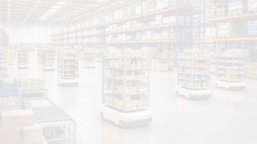 AMRs autonomous mobile robots in large warehouse