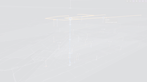 3D building in cable pathway view