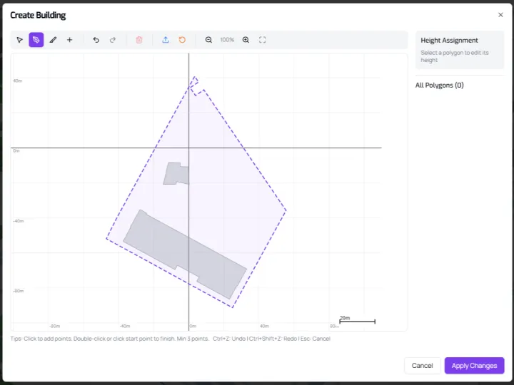 Greenfield building - opening the map editor