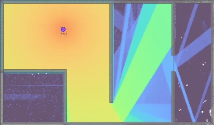 Concrete room behaviour at 2600 MHz
