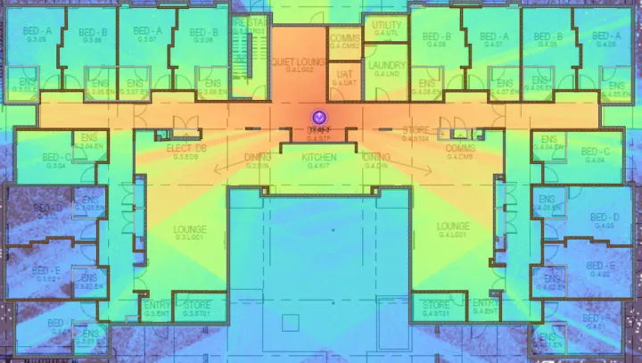 indoor raytracing at 1800 MHz
