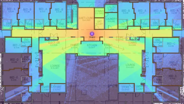 Indoor raytracing at 3600 MHz