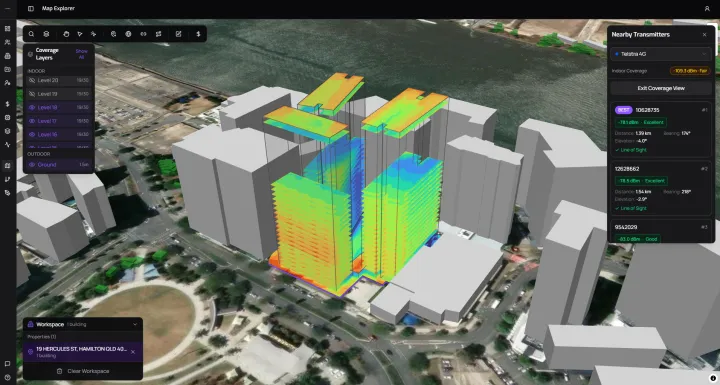 3D modelling of proposed high-rise building coverage