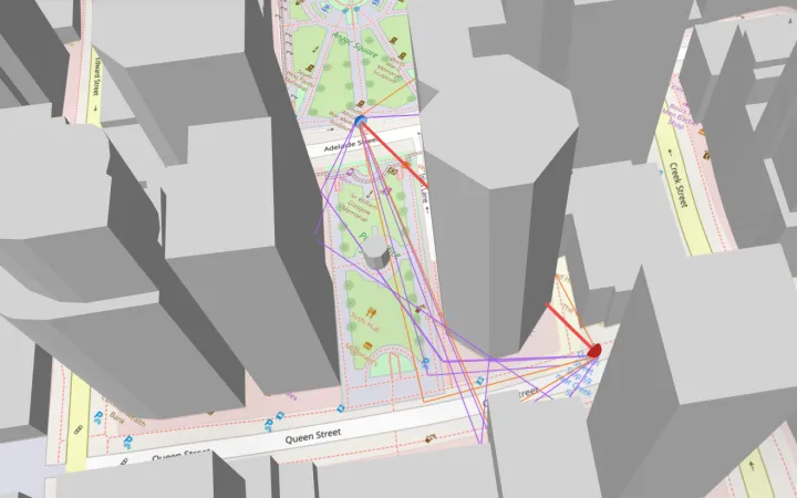 PTP microwave link non-line-of-sight path solving