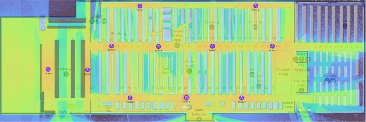 Bunnings floor plan IBC / DAS Band 3 LTE