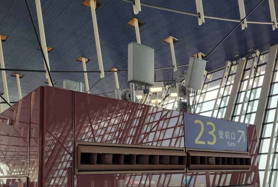 DAS antennas at Shanghai Airport